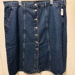 Old Navy Dark Blue Denim A-Line Skirt